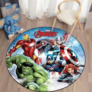 MINISO Marvel Iron Man & Spider-Man Round Carpet