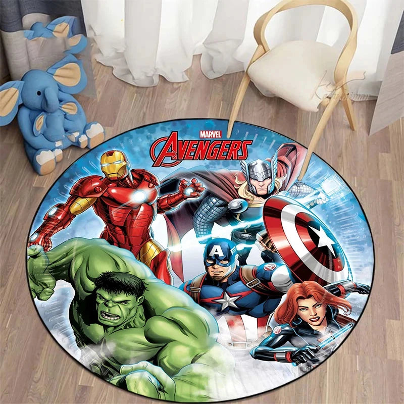 MINISO Marvel Iron Man & Spider-Man Round Carpet