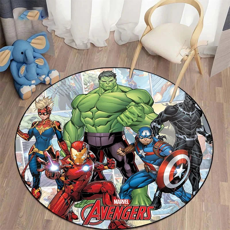 MINISO Marvel Iron Man & Spider-Man Round Carpet - Image 7