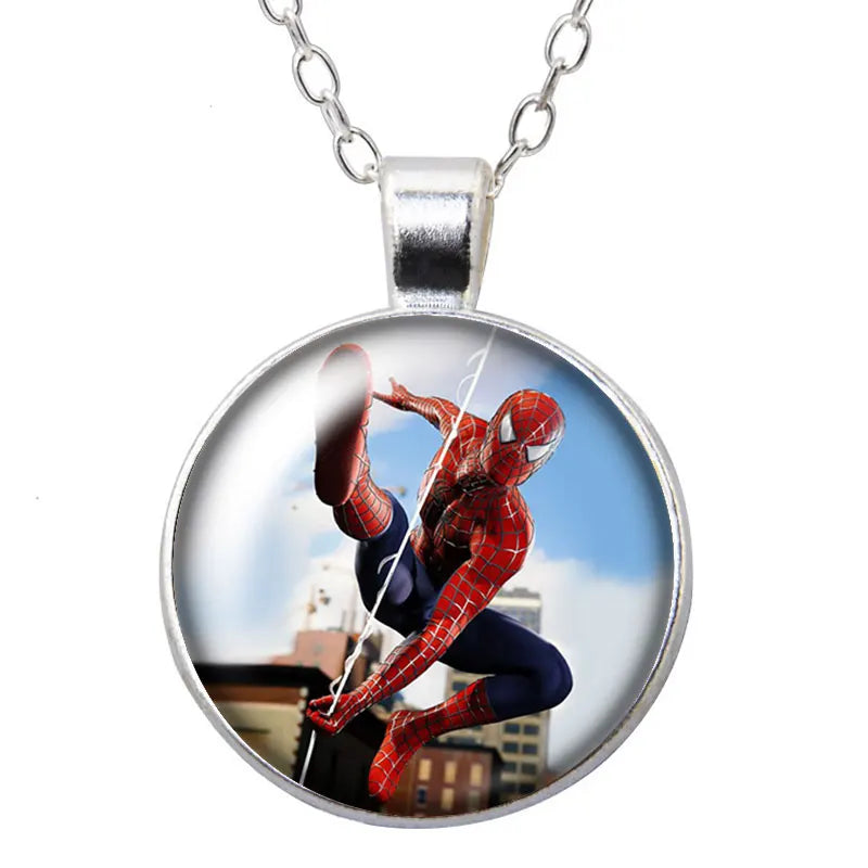 Spider-Man Cartoon Glass Pendant Necklace - Image 20