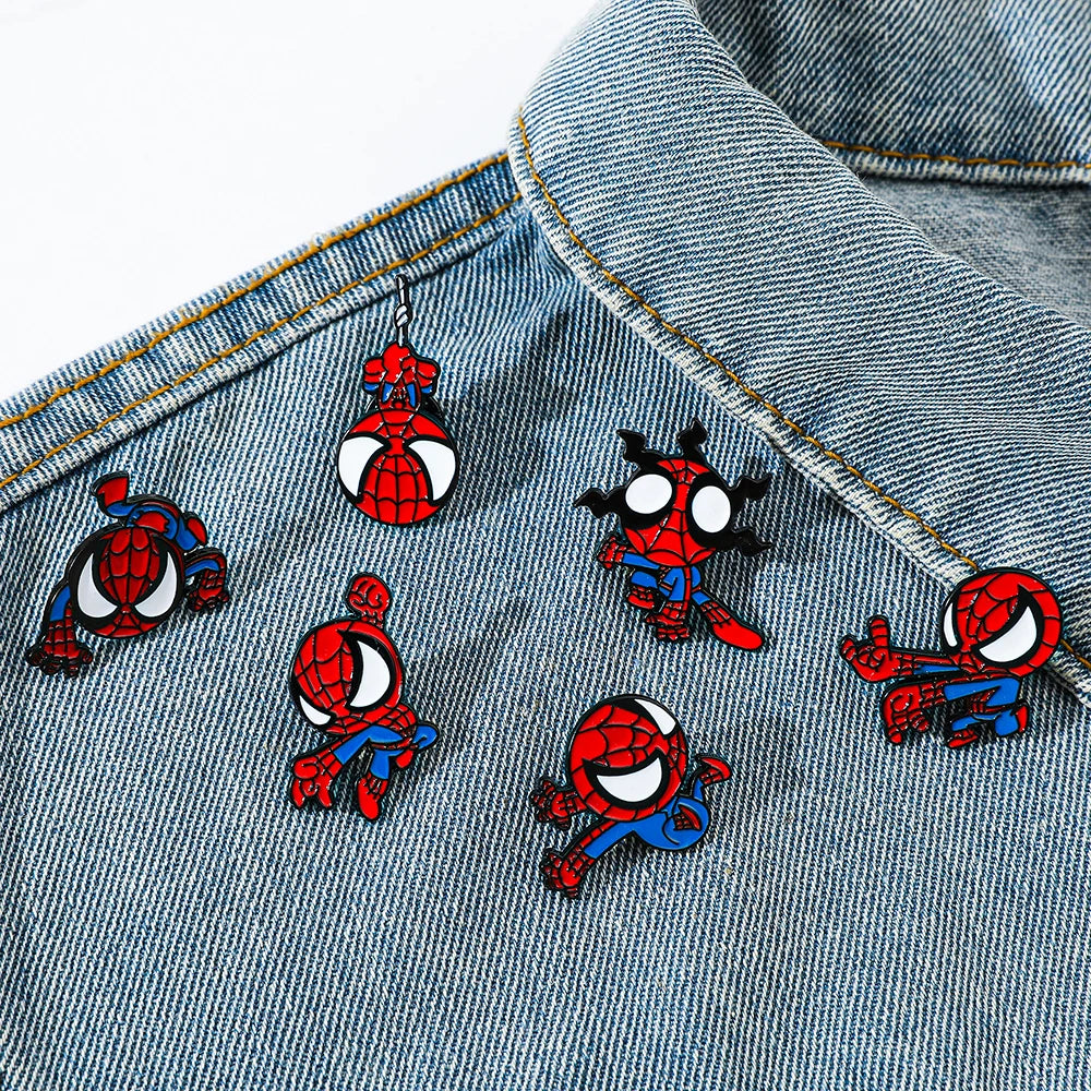 6pcs Spider-Man Enamel Pin Set - Image 4