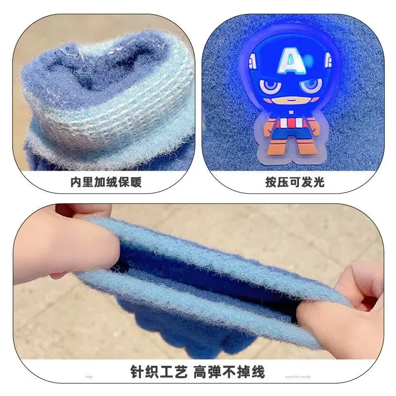 Marvel Comics Spider-Man Iron Man Children's Flip-Up Half-Finger Five-Finger Gloves - Image 3