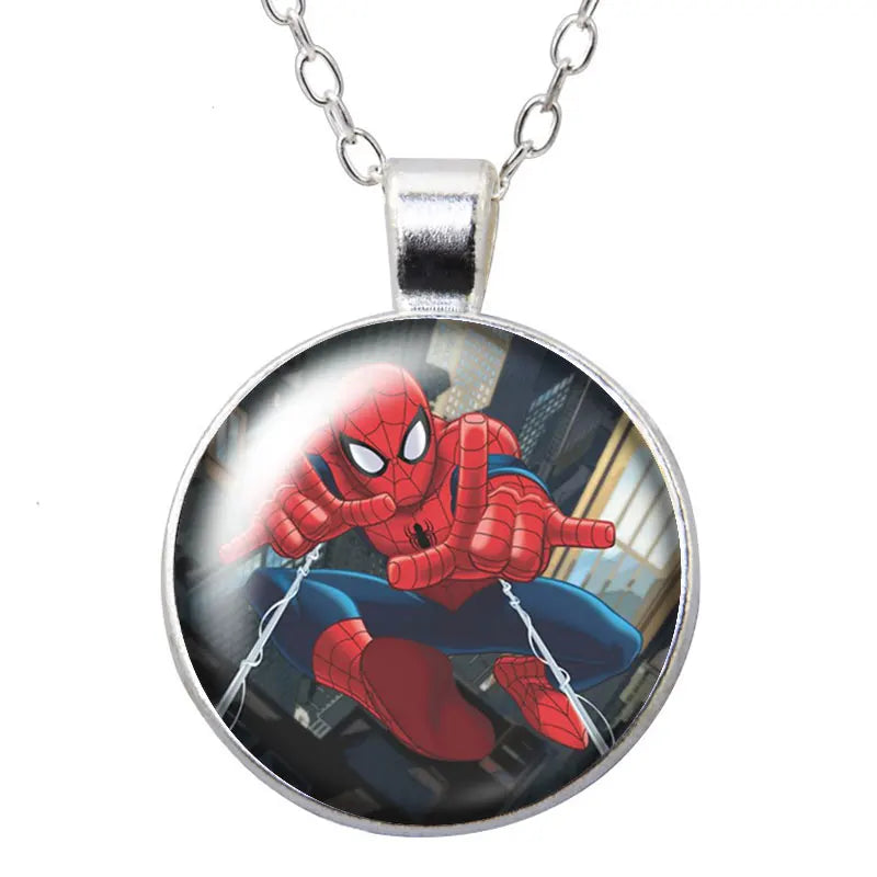 Spider-Man Cartoon Glass Pendant Necklace - Image 3