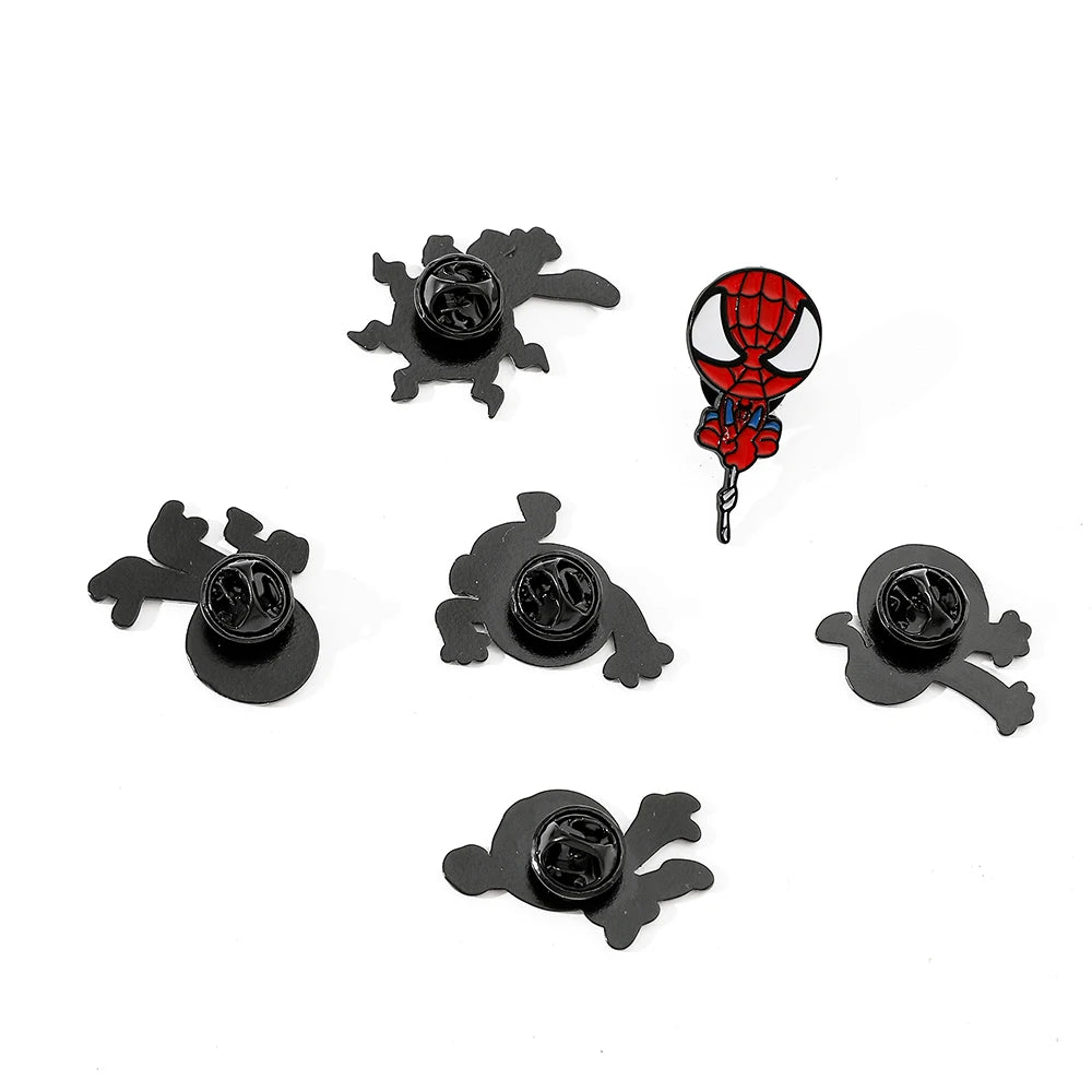 6pcs Spider-Man Enamel Pin Set - Image 2