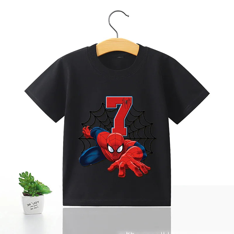 Marvel Spider-Man Birthday Number T-Shirt (1–9) - Image 8
