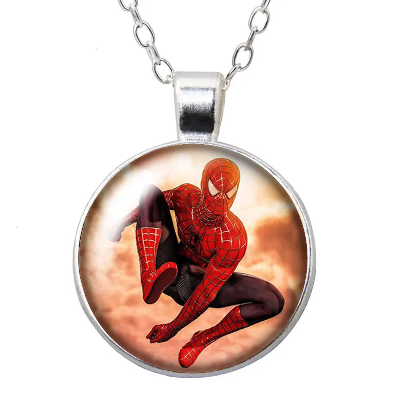 Spider-Man Cartoon Glass Pendant Necklace - Image 12