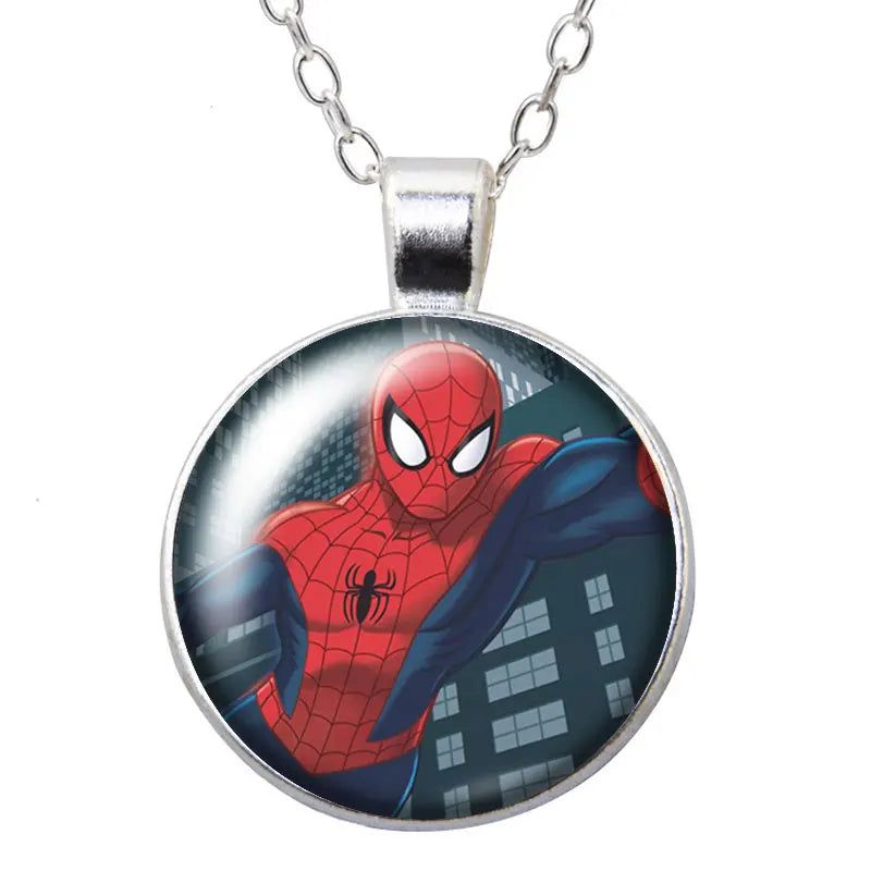 Spider-Man Cartoon Glass Pendant Necklace - Image 11