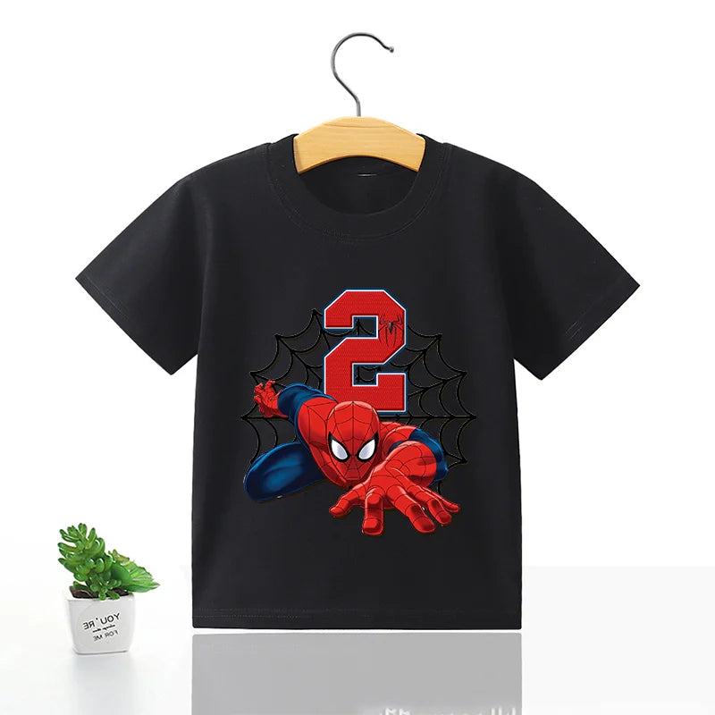 Marvel Spider-Man Birthday Number T-Shirt (1–9) - Image 15