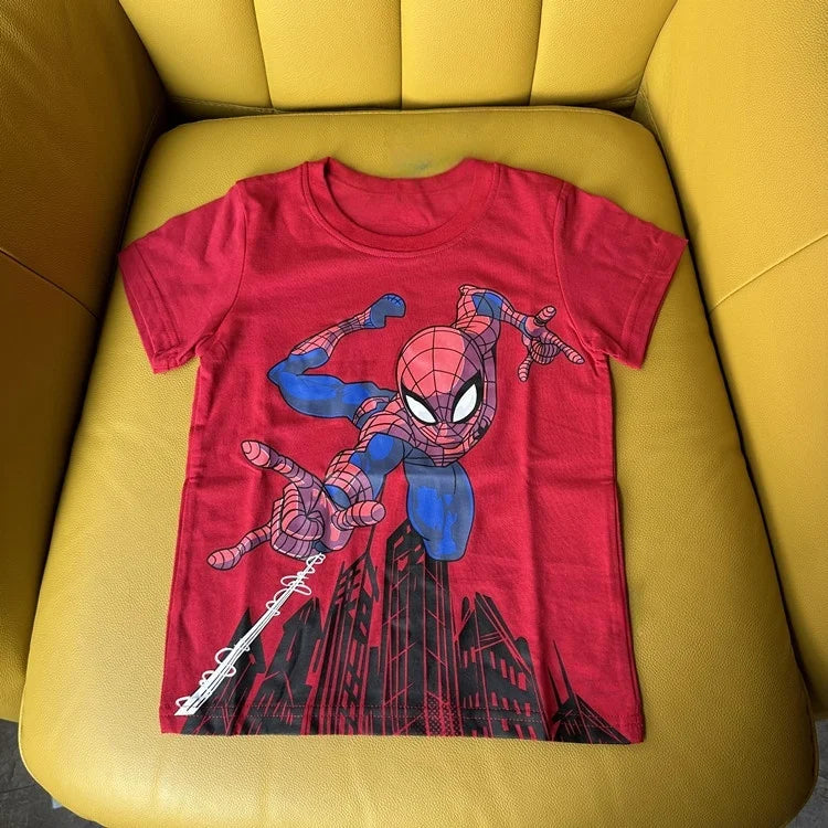 Japan Spot Marvel Hero Spider-Man & Superman Boys Cotton T-Shirt - Image 5