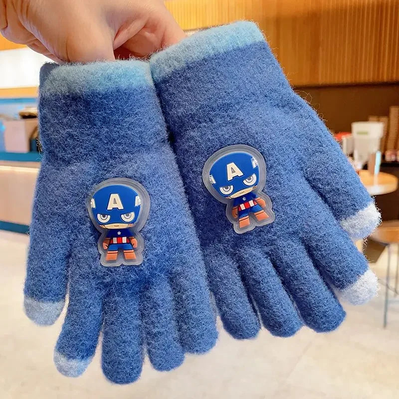 Marvel Comics Spider-Man Iron Man Children's Flip-Up Half-Finger Five-Finger Gloves - Image 15