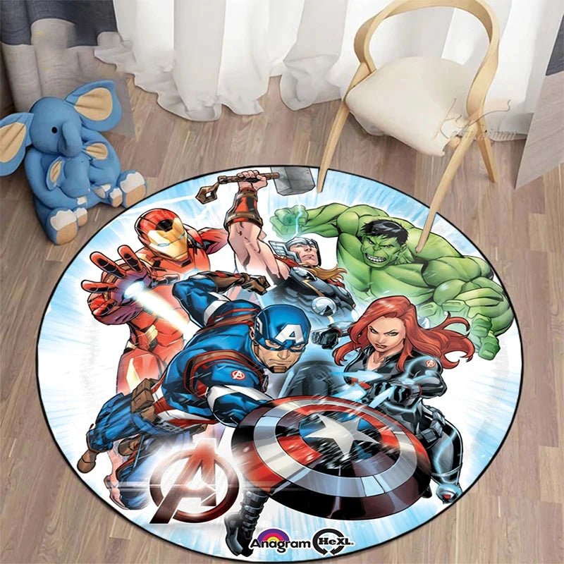 MINISO Marvel Iron Man & Spider-Man Round Carpet - Image 21