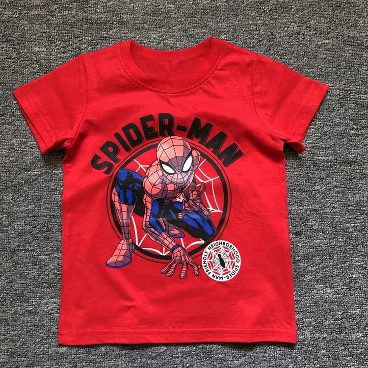 Japan Spot Marvel Hero Spider-Man & Superman Boys Cotton T-Shirt - Image 7