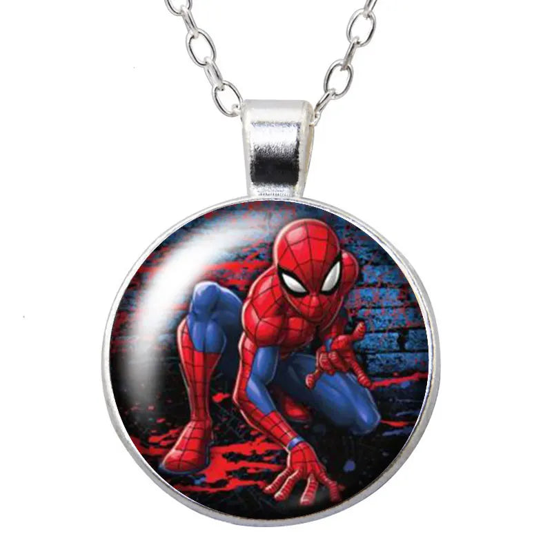 Spider-Man Cartoon Glass Pendant Necklace - Image 21