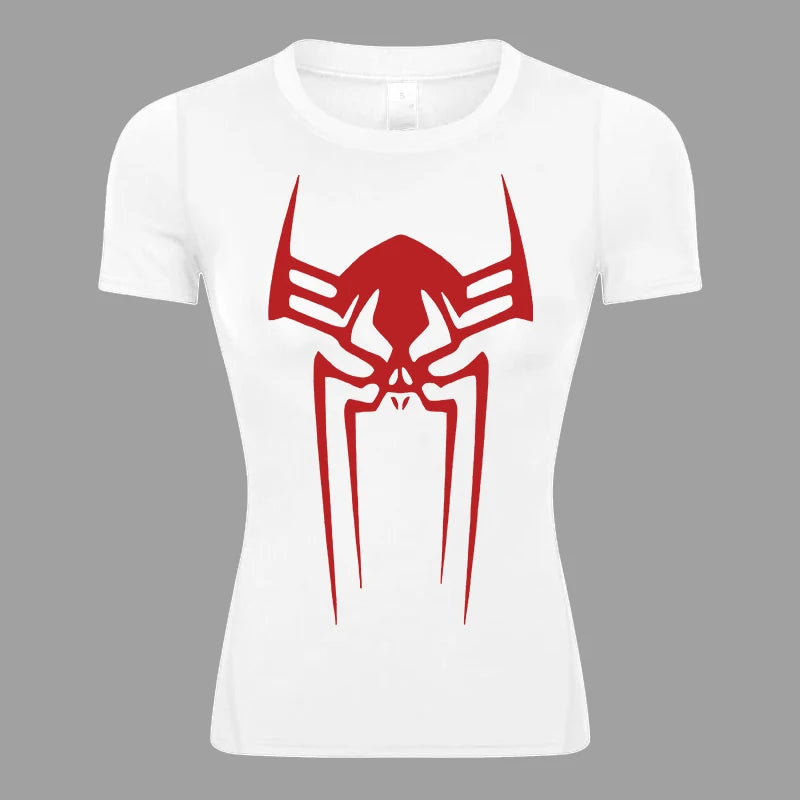 Women's Spider Print Compression Shirt - Image 6