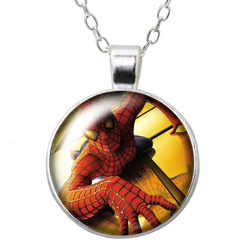 Spider-Man Cartoon Glass Pendant Necklace - Image 7