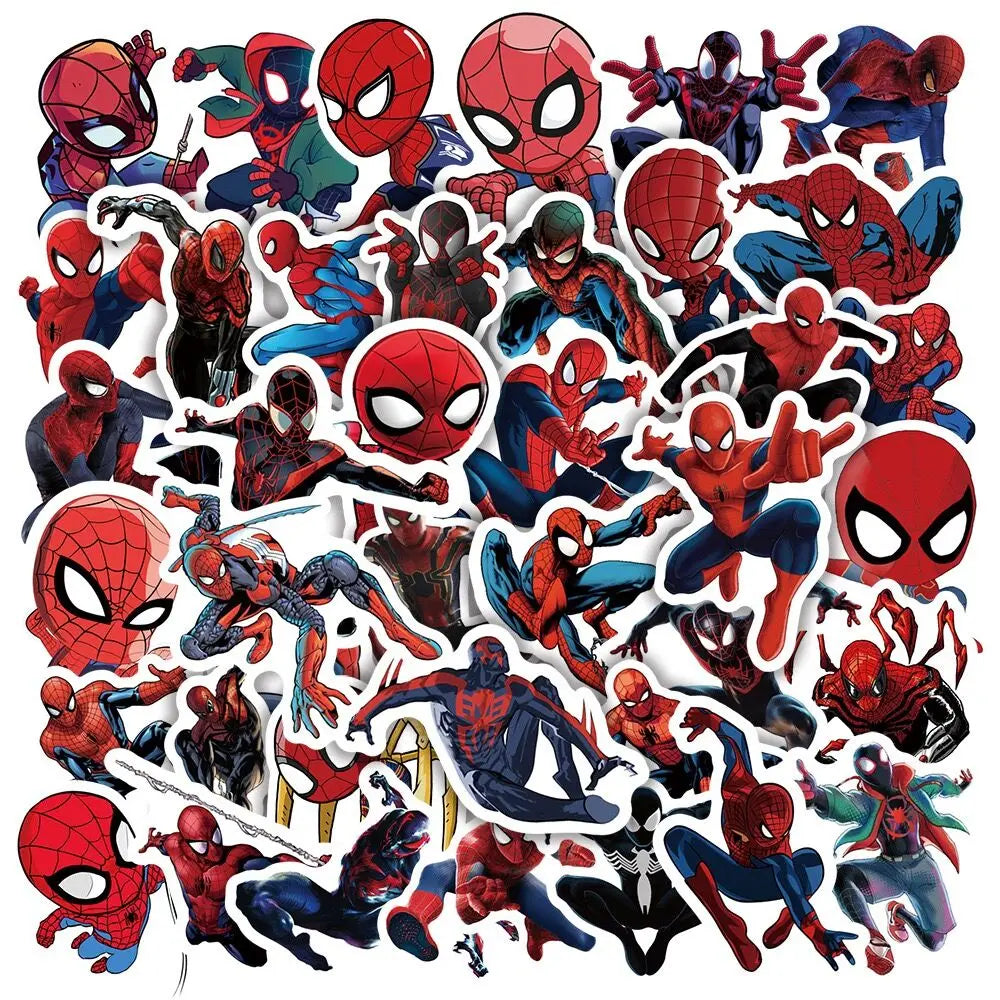10/50PCS Disney Super Hero Spider-Man Stickers - Image 3