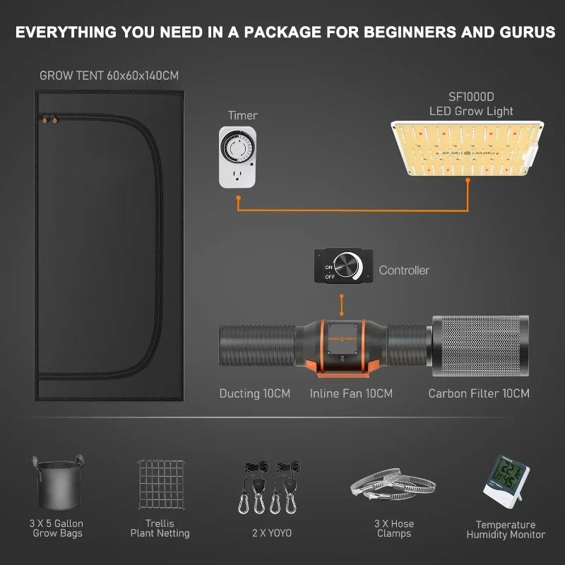 Indoor Spider-Man SF1000D Growth Tent Kit - Image 3