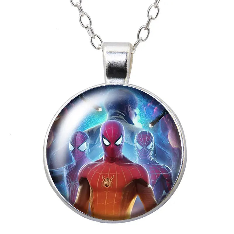 Spider-Man Cartoon Glass Pendant Necklace - Image 17