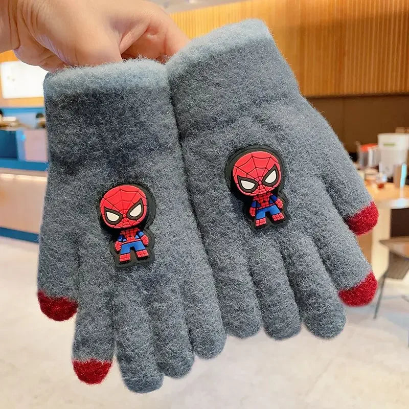 Marvel Comics Spider-Man Iron Man Children's Flip-Up Half-Finger Five-Finger Gloves - Image 16