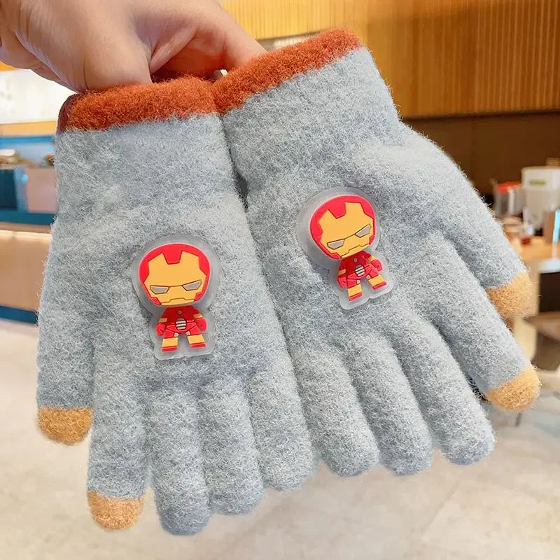 Marvel Comics Spider-Man Iron Man Children's Flip-Up Half-Finger Five-Finger Gloves - Image 10
