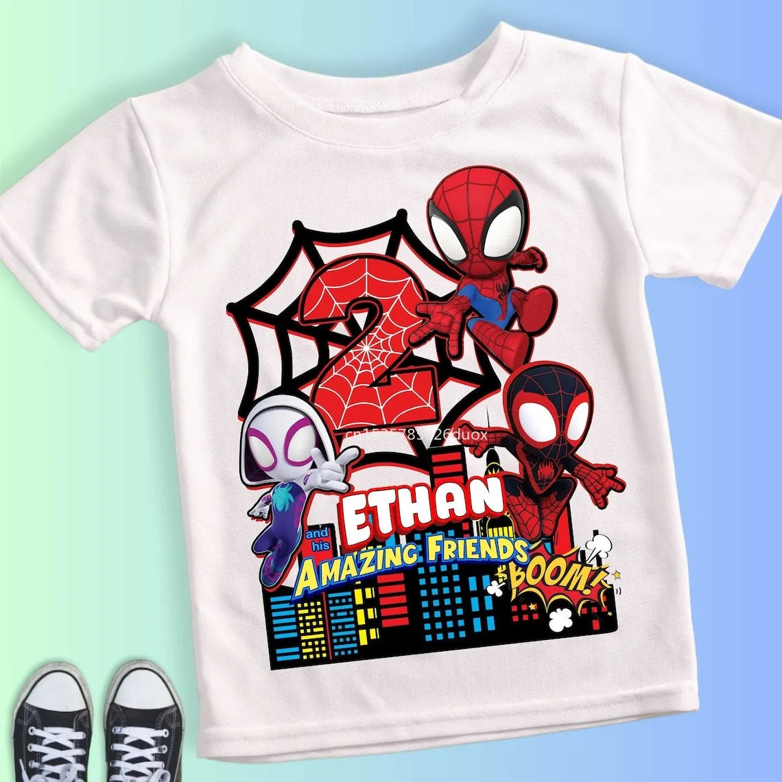 Spider-Man Customizable Birthday T-Shirt