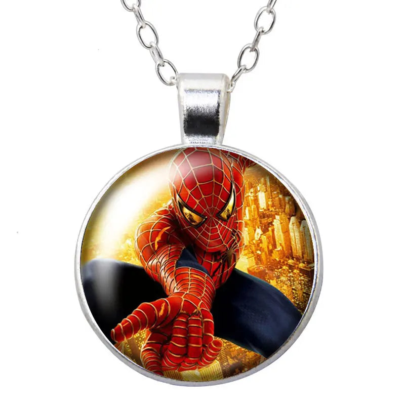 Spider-Man Cartoon Glass Pendant Necklace - Image 5